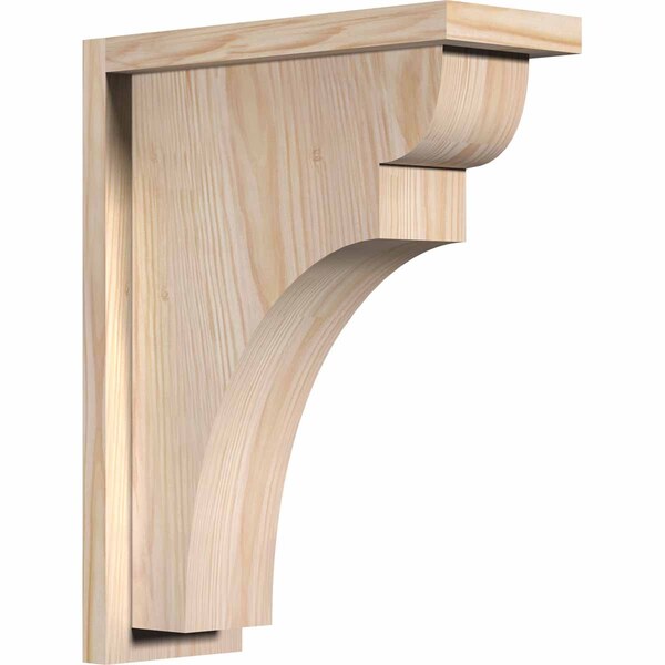 Ekena Millwork Yorktown Smooth Corbel w/Backplate, Douglas Fir, 5 1/2"W x 14"D x 18"H COR06X14X18YOR01SDF - main
